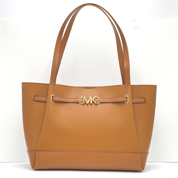 MICHAEL KORS Reed Large Belted Shoulder Tote Bag  Luggage NWT - Picture 3 of 16